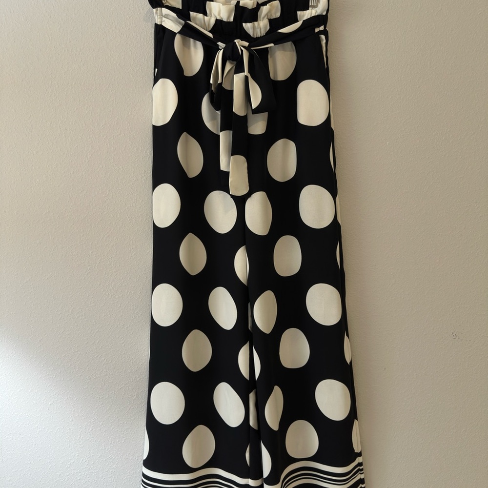 Brand New Straight From Manufacture. Black and White Polka Dot Pants.